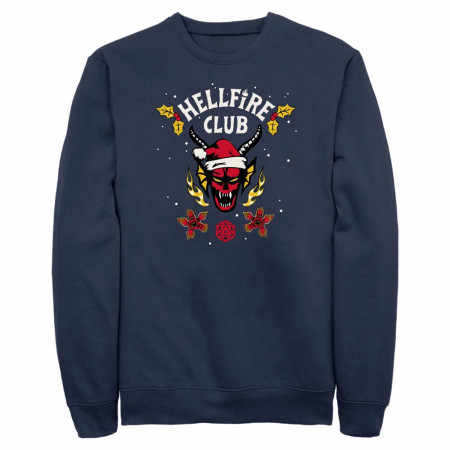 Stranger Things A Hellfire Holiday Navy Sweatshirt