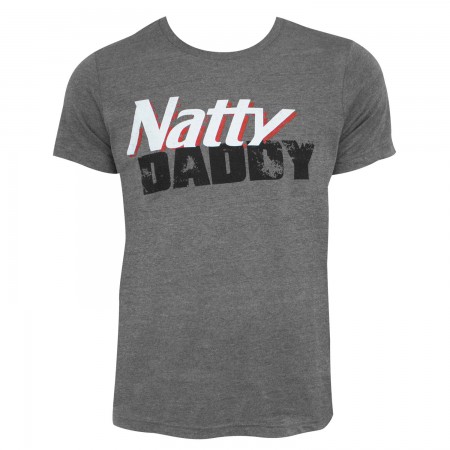 Natty Light Daddy Stacked Logo Men's Gray T-Shirt