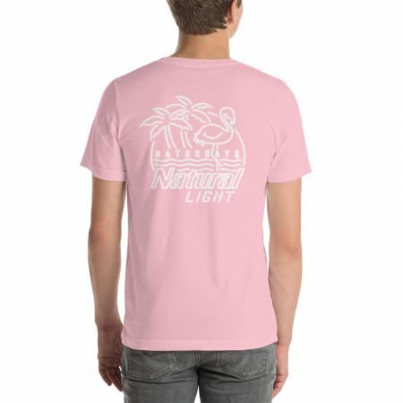 Natural Light Beer Naturdays Light Pink Men's Cotton T-Shirt