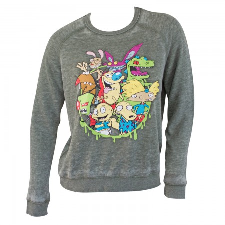 Nickelodeon Grey Ladies Character Crewneck Sweatshirt