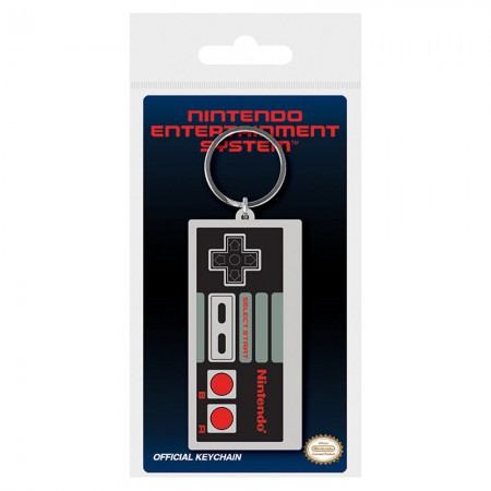 Nintendo Classic NES Controller Gray Rubber Keychain
