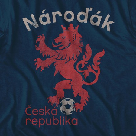 Blue Czech Republic Narodak Soccer Men's T-Shirt