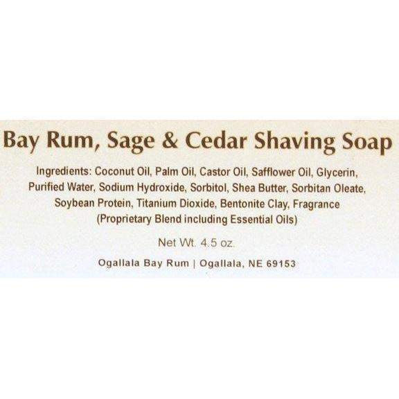 Product image 3 for Ogallala Bay Rum, Sage & Cedar Shaving Soap