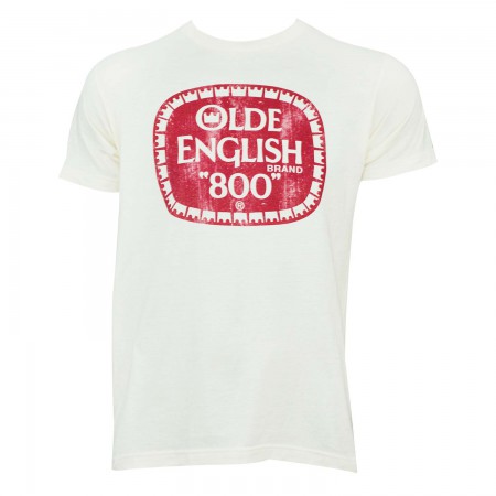 Olde English Men's Off White Distressed Logo T-Shirt