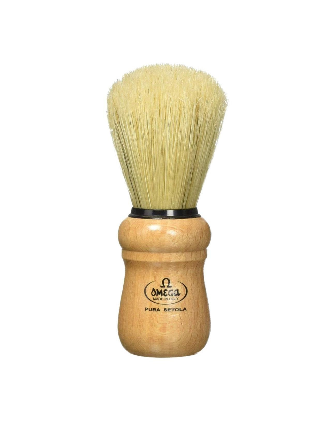 Omega 80005 Boar Bristle Shaving Brush, Beechwood