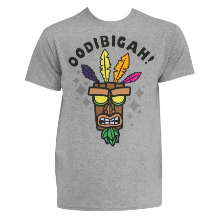 Crash Bandicoot Men's Grey Oodibigah T-Shirt