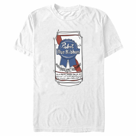 Pabst Blue Ribbon Doodle Can T-Shirt