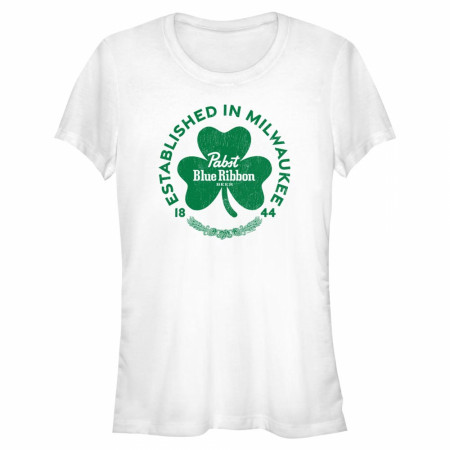 Pabst Blue Ribbon Established in Milwaukee Clover Women's T-Shirt