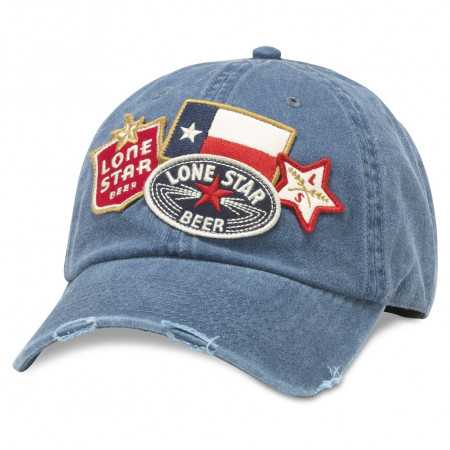 Lone Star Navy-Blue Iconic Patches Adjustable Strapback Hat