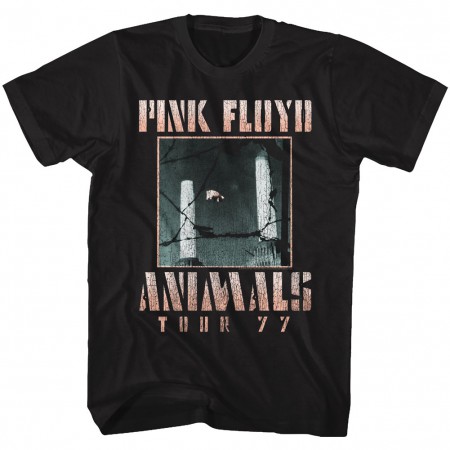 Pink Floyd Animals Tour 77 Men's Black T-Shirt
