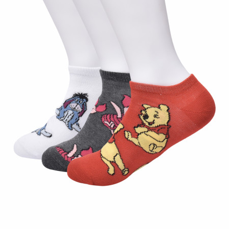 Winnie The Pooh and Friends Women's Low-Cut Socks 3-Pair Box Set