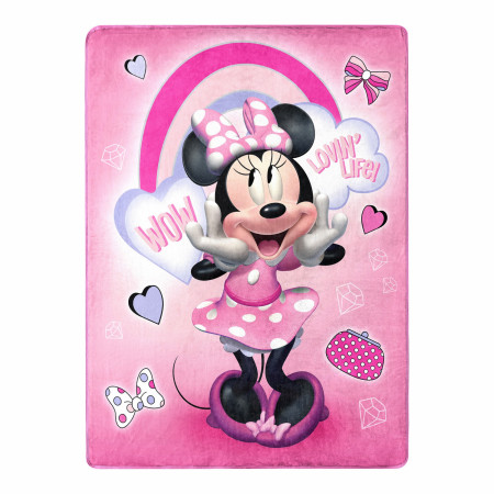 Disney Minnie Mouse Wow Lovin' Life 46 X 60 Silk Touch Throw