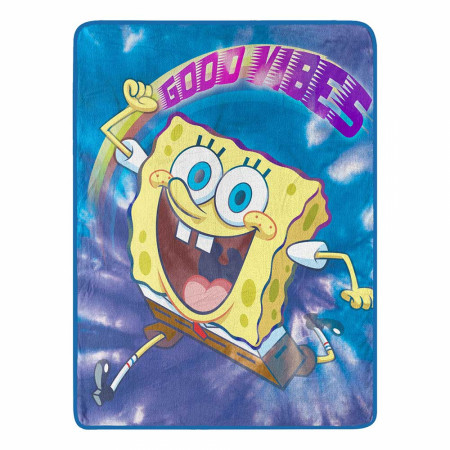 SpongeBob SquarePants Tie Dye Ready 46"x60" Silk Touch Throw Blanket