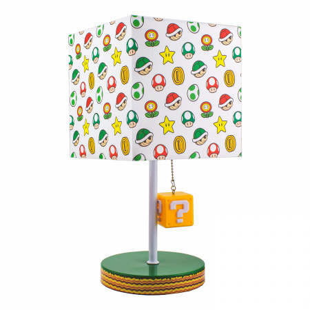 Super Mario Bros. Power Up Desk Lamp with "?" Block Pull Cord