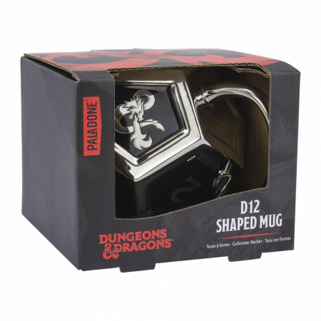 Dungeons and Dragons D12 Mug with Sticker