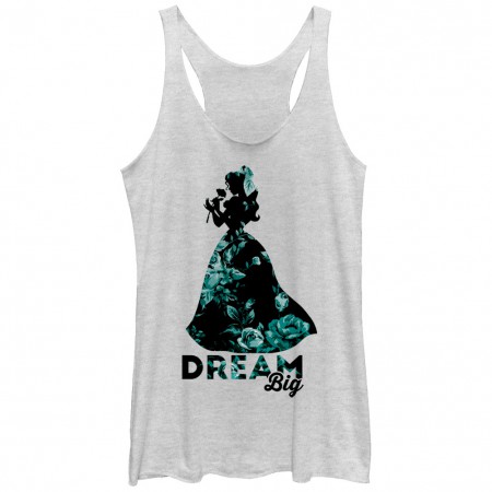 Disney Beauty And The Beast Dream Big White Juniors Tank Top