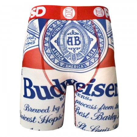 Budweiser Beer Label Boxers