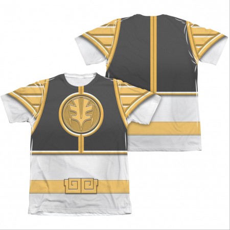 Power Rangers Emblem Costume White Sublimation T-Shirt