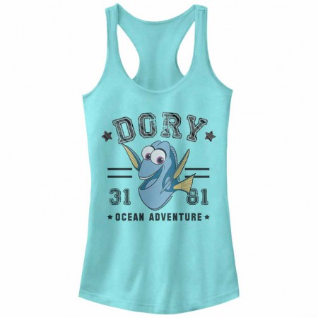 Disney Pixar Finding Dory Dory Collegiate Blue Juniors Tank Top