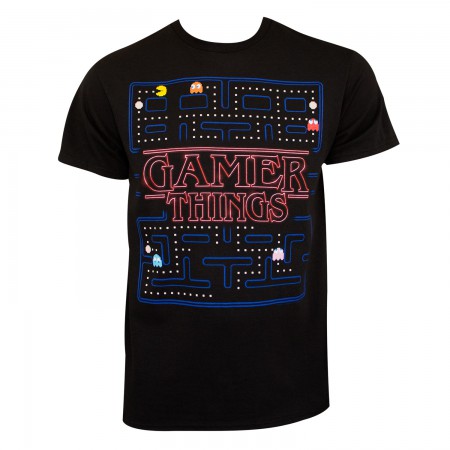 Pac Man Men's Black Gamer Things T-Shirt