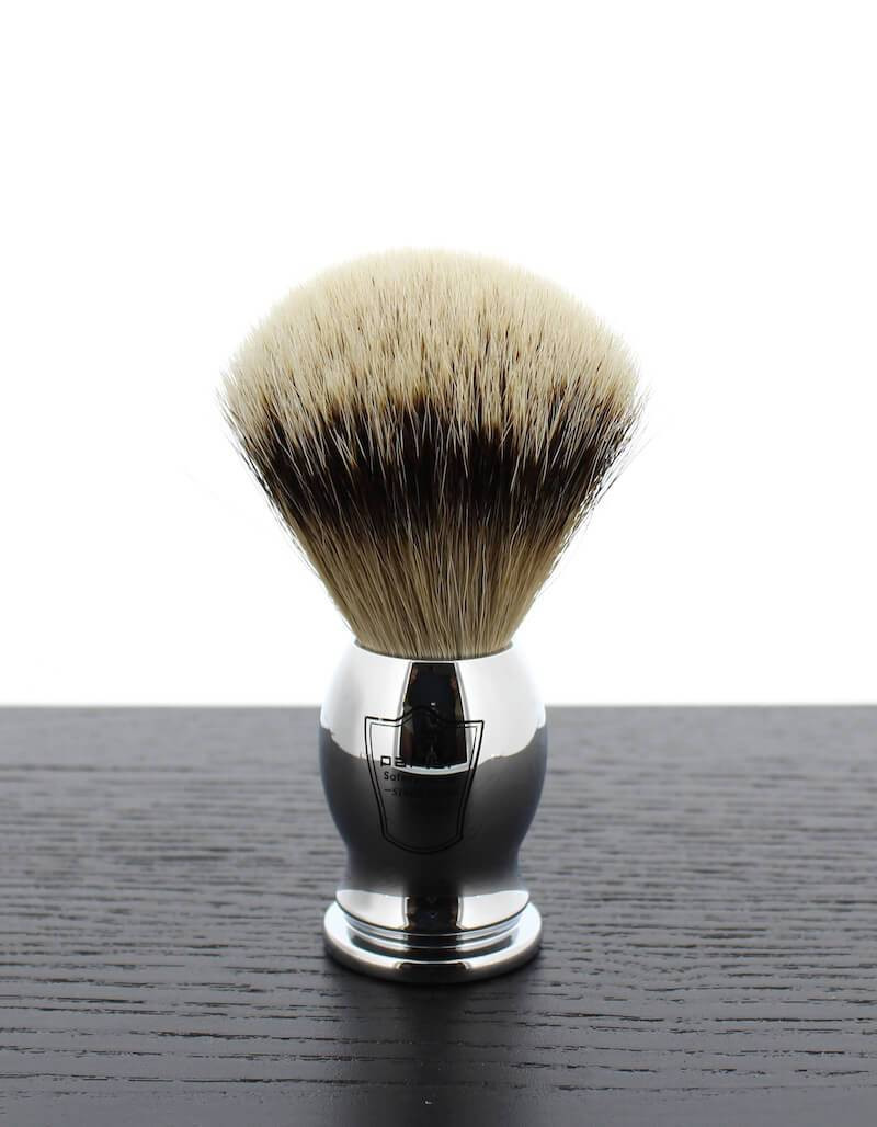 Parker CHST Silvertip Badger Shaving Brush, Chrome Handle