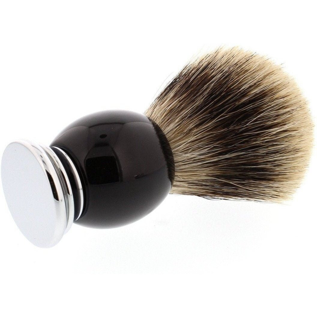 Product image 3 for Parker Pure Badger Shaving Brush, Black and Chrome