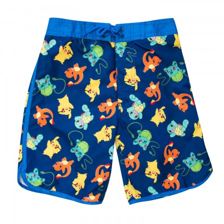 Pokemon Kids Blue Board Shorts