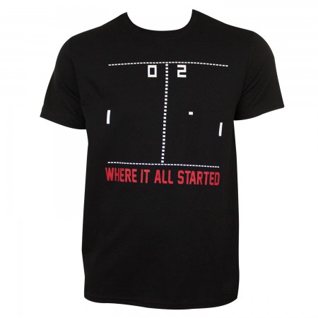 Pong Men's Black Where It All Started T-Shirt