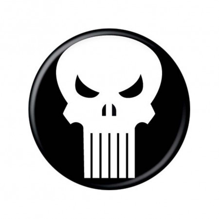 Punisher Skull Logo Button
