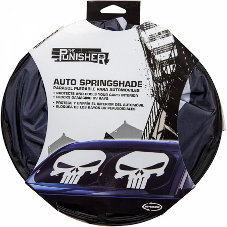 Punisher Skull Logo Springshade Car Windshield Sunshade