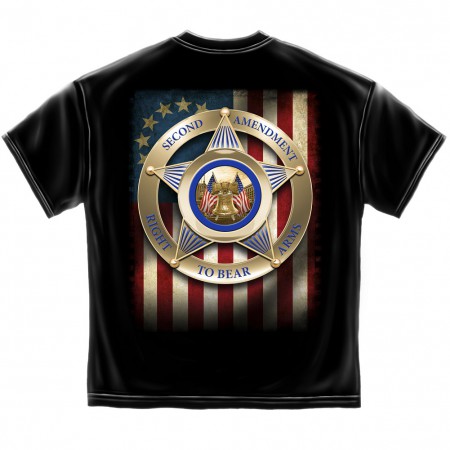 Patriotic 2nd Amendment Right to Bear Arms Men's Black T-Shirt