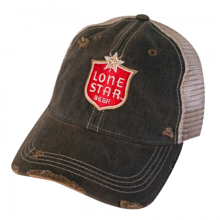 Lone Star Beer Distressed Trucker Hat