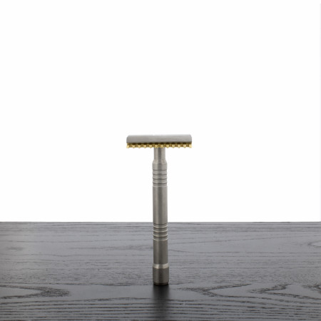 Product image 0 for Yates Precision Manufacturing Double Edge Safety Razor, Updated Threading Model 921-M with Bonus Hybrid Brass Plate