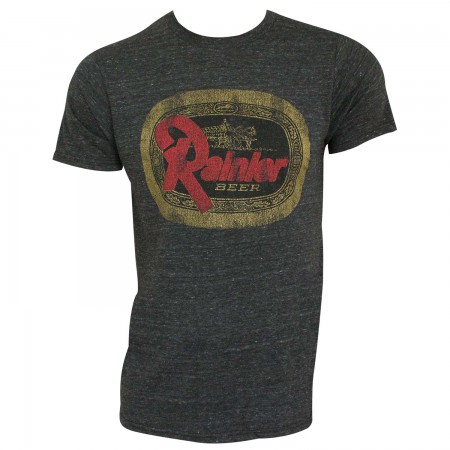 Rainier Beer Logo Retro Brand Charcoal Men's T-Shirt