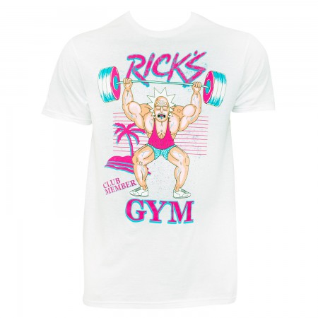 Rick And Morty Men's White Rick's Gym T-Shirt