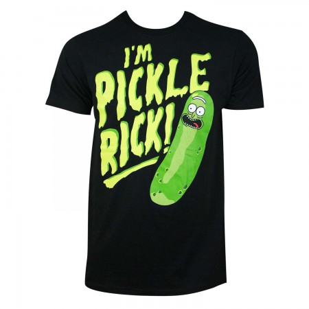 Rick And Morty Men's Black Pickle Rick T-Shirt
