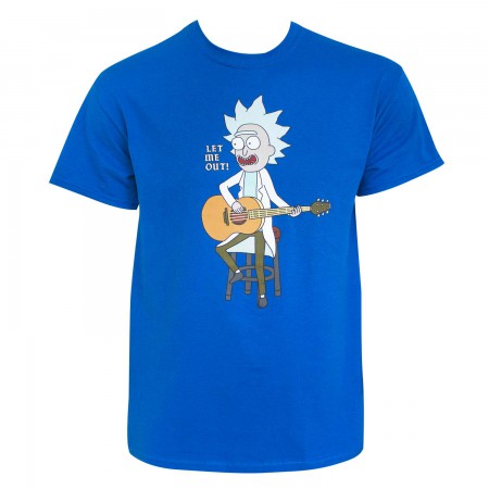 Rick And Morty Men's Blue Let Me Out T-Shirt