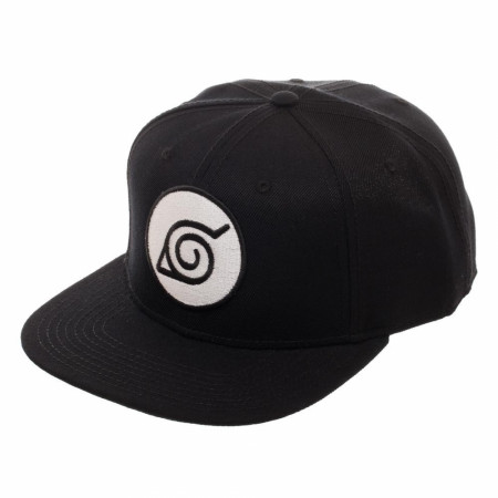 Naruto Leaf Black Snapback Hat