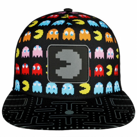 Pac-Man Nintendo All Over Front with Reflective Patch Youth Snapback Hat