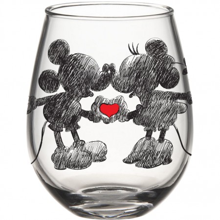 Mickey And Minnie Stemless 20 Ounce Wine Glass
