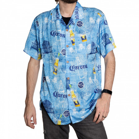 Corona Extra Blue Hawaiian Shirt