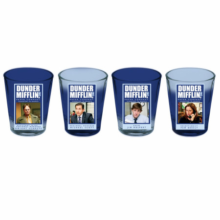 The Office Dundler Mifflin 4-Pack Shot Glass