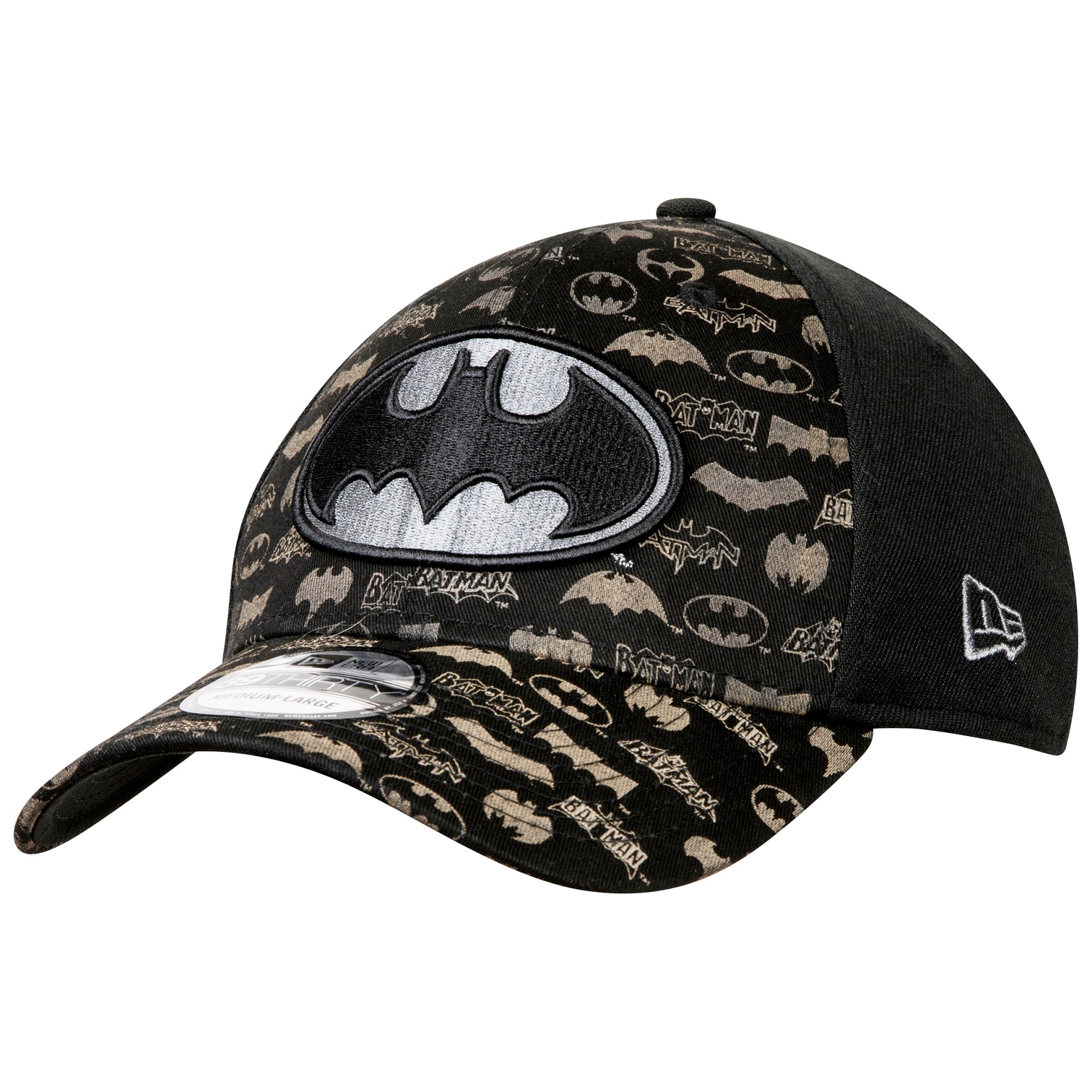 Batman New Era Laser Etched All Over Logos 39Thirty Hat
