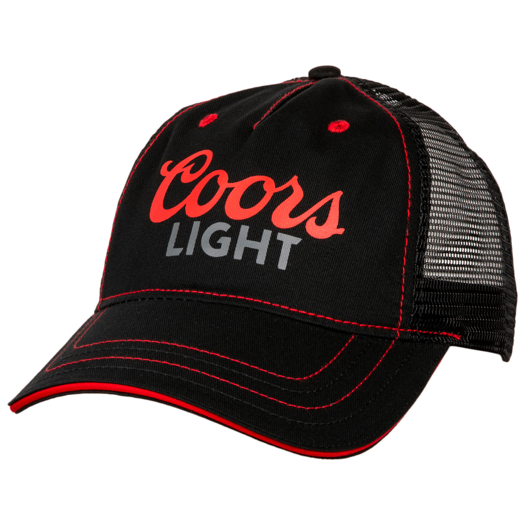 Coors Light Logo Adjustable Velcro Mesh Trucker Hat