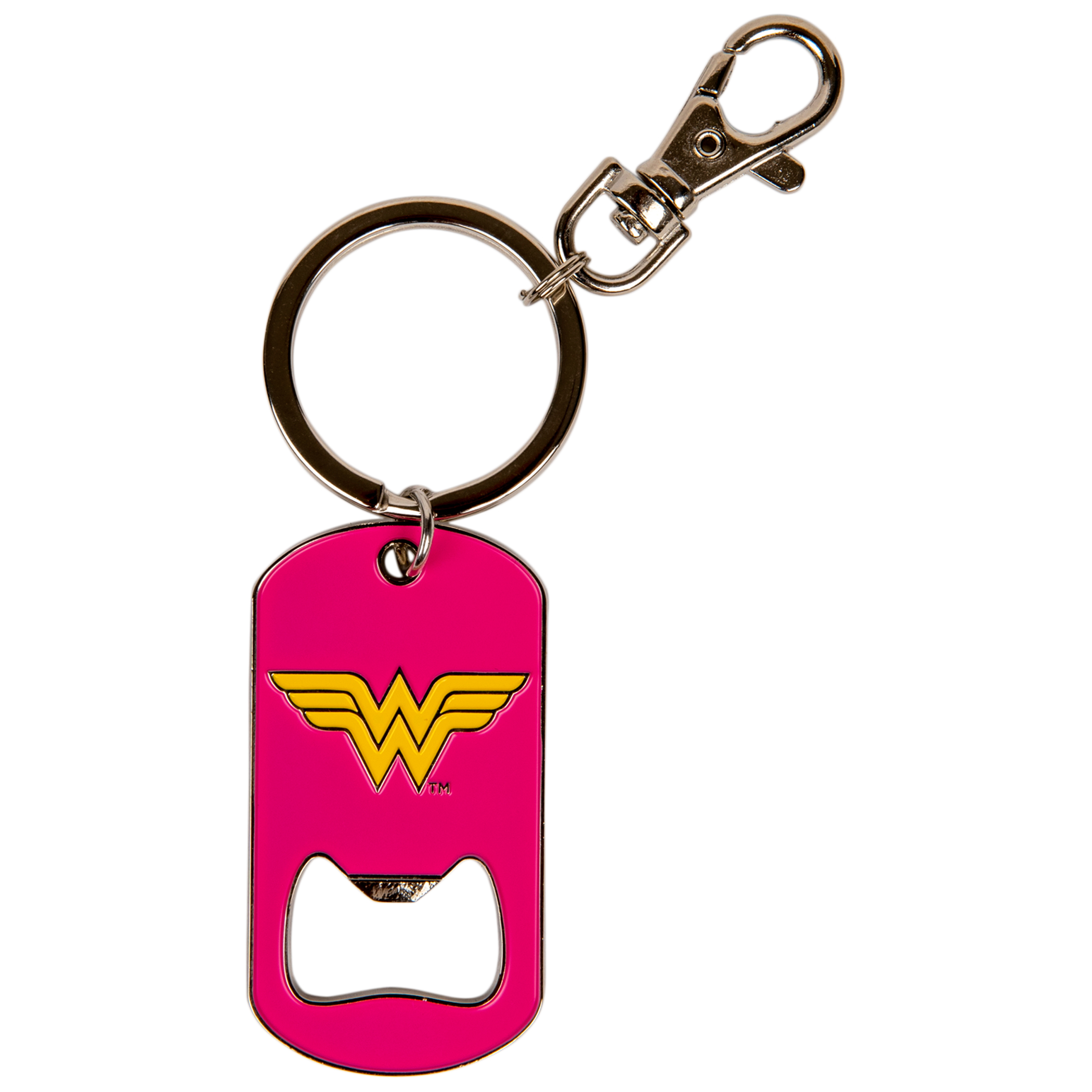 Wonder Woman Pink Bottle Opener Keychain