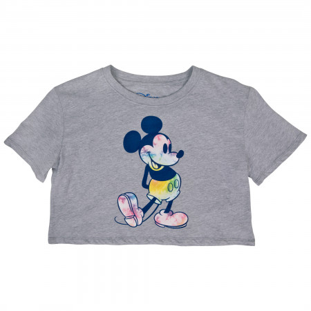 Mickey Mouse Rainbow Character Crop Top Tee