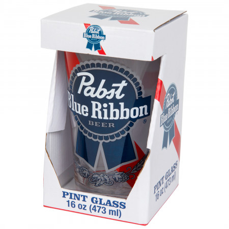 Pabst Blue Ribbon Logo Single Pub Pint Glass