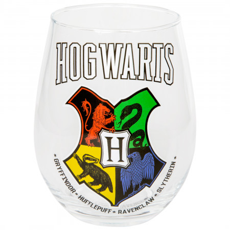 Harry Potter Houses 20 Oz Stemless Wine Glass
