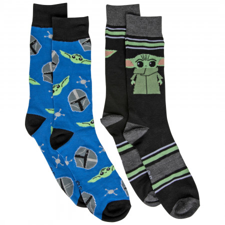 Star Wars The Mandalorian The Child & The Way 2-Pack of Casual Crew Socks