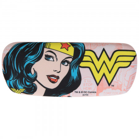 Wonder Woman Symbol and Character Glasses Case with Cleaning Cloth
